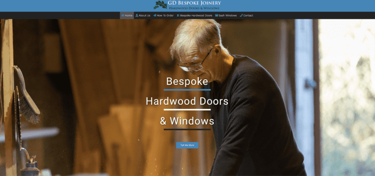 Bespoke Hardwood Doors Website for GD Bespoke Joinery