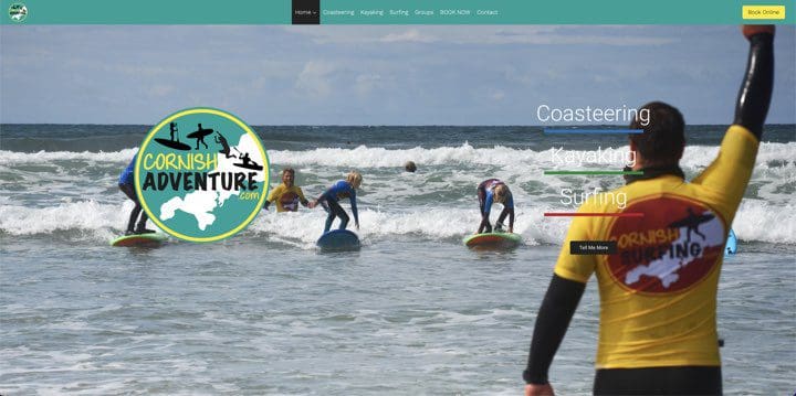 Cornwall Adventure website